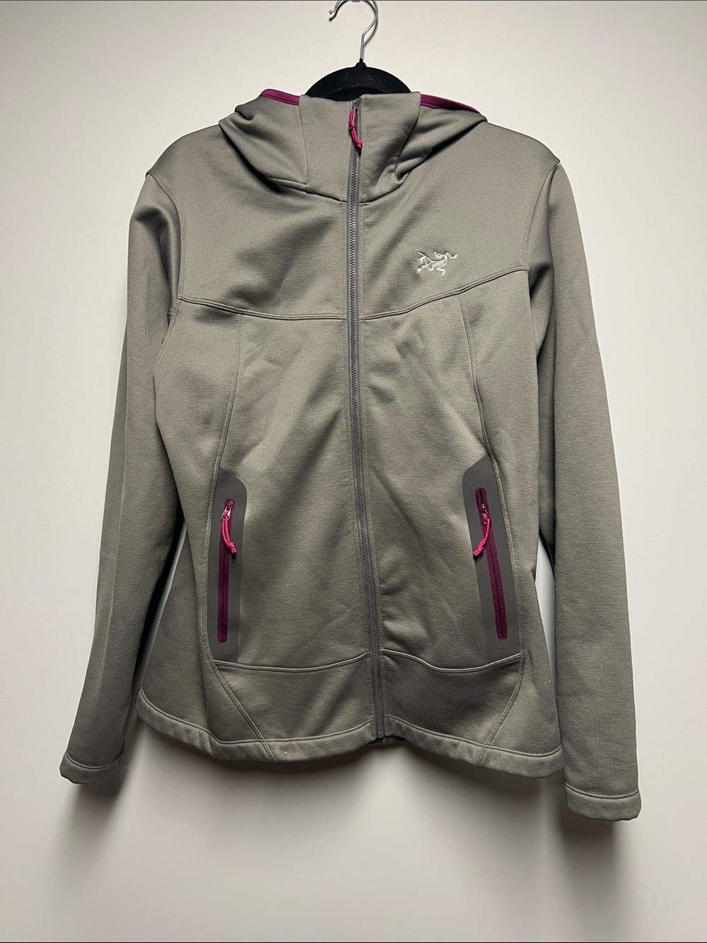 Arc'teryx Women’s Hooded Softshell Jacket - Gray with Pink Accents